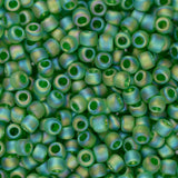 11/0 perles de rocaille Toho # 167BF transparent arc-en-ciel givré vert herbe 8-9g flacon