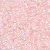 11/0 perles de rocaille Toho # 171 ballerine arc-en-ciel teint rose flacon de 8 à 9 g