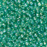 Perles de rocaille Toho 11/0 #164B Flacon de péridot foncé arc-en-ciel transparent 8-9g