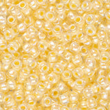 11/0 Perles de rocaille Toho #1846 Flacon de 8 à 9 g doublé de crème orange arc-en-ciel transparent