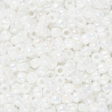 Perles de rocaille Toho 11/0 #401 Flacon blanc arc-en-ciel opaque de 8 à 9 g