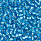 Perles de rocaille Toho 11/0 #23BF Silver Lined Frosted Dark Aqua 8-9g Flacon