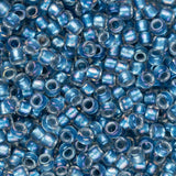 Perles de rocaille Toho 11/0 #263 Flacon de cristal arc-en-ciel doublé de capri clair 8-9g