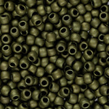 Perles de rocaille Toho 11/0 # 617 Olive foncée mate Flacon de 8 à 9 g
