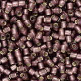 Perles de rocaille Toho 11/0 #26BF Flacon d'améthyste moyen givré doublé d'argent 8-9g