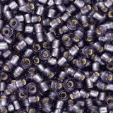 Perles de rocaille Toho 11/0 # 39F Flacon de tanzanite légère givrée doublée d'argent 8-9g