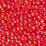 11/0 Perles de Rocailles Toho #165 Transparent Rainbow Light Siam Ruby Flacon de 8-9g