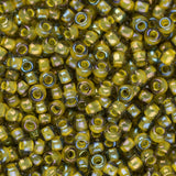 11/0 perles de rocaille Toho # 246 jaune doublé lustre noir diamant 8-9g fiole