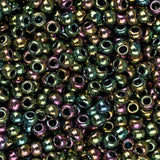 11/0 perles de rocaille Toho # 509 Iris métallique supérieur violet/vert flacon de 8 à 9 g