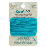 Knot It 1mm Waxed Brazilian Cord Aqua 15yd