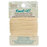Knot It Cordon Brésilien Ciré 1mm Crème 15yd Carte
