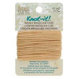 Knot It 1mm Waxed Brazilian Cord Natural 15yd
