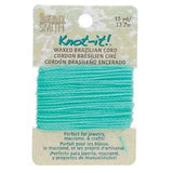 Knot It 1mm Waxed Brazilian Cord Seafoam 15yd