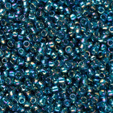 15/0 perles de rocaille Toho # 167BD Transparent Rainbow Teal 8-9g Flacon