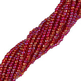 13/0 Czech Charlottes #91090 Transparent Rouge Foncé Iris 12str/Hank