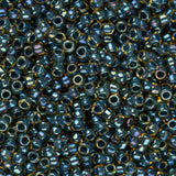 Perles de rocaille Toho 15/0 #243 Topaze doublée d'émeraude Flacon de 8 à 9 g