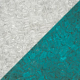 11/0 Perles de Rocailles Toho #2711 Cristal / Bleu Vif Flacon de 8-9g