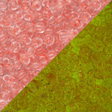 11/0 Toho Rocailles #2720 Rose / Jaune Vert 8-9g Flacon