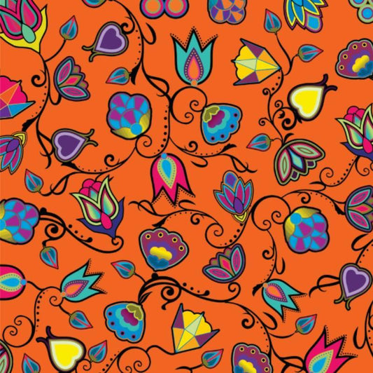 Indigène Paisley Orange 100% coton - Prix par mètre