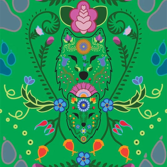 Wolf Kin Emerald 100% coton - Prix par mètre