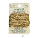 Knot It 1mm Waxed Brazilian Cord Metallic Gold 15yd