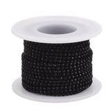 Bande en métal avec strass noir de jais de 2 mm 10yd/pk