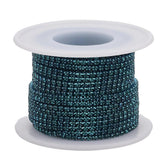 Métal 2mm Bleu Zircon Strass Bande 10yd/pk