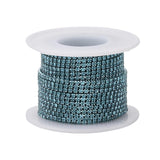 Bande de strass aigue-marine de 2 mm en métal 10yd/pk