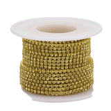 Métal 2mm Citrine Strass Bandage 10yd/pk