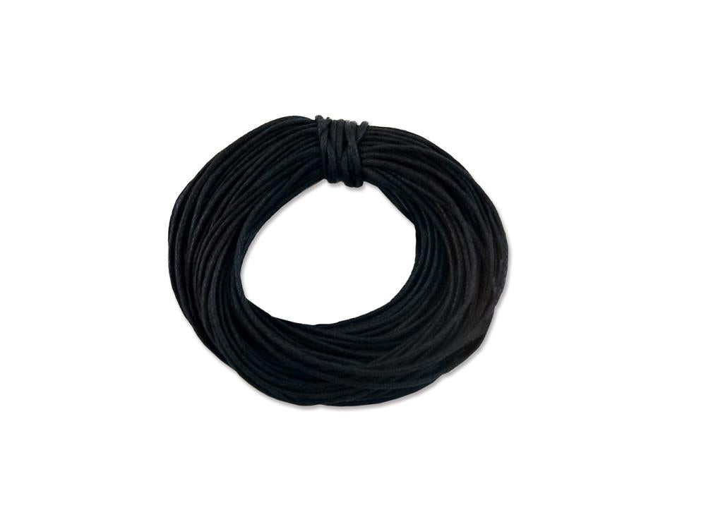 Black waxed cotton cord outlet