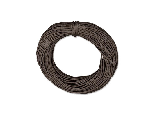 Craft Medley Waxed Cotton Cord 1mm Dark Brown 10yd