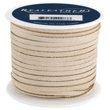 1/8" Laçage en daim beige 25yd