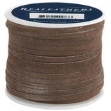 Realeather Suede 1/8" Lace 25yd Dark Brown