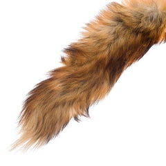 Red Fox Fur Tail Keychain