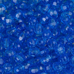 4mm Plastic Facetted Beads 1350/pk - Dark Sapphire
