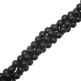 6mm Agate Noir (Naturel/Teint) Perles 15-16" Brin