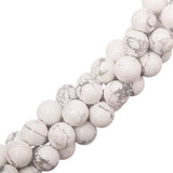 10mm Howlite Blanc (Naturel) Perles 15-16" Brin