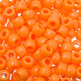 Crow Plastic Beads 9x6mm Opaque Orange 100/pk