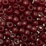 Crow Plastic Beads 9x6mm Opaque Burgundy 100/pk