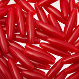 Spaghetti Beads Opaque Red 100/pk
