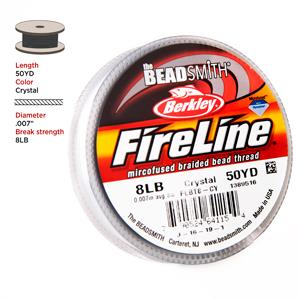 8lb Crystal Fireline Beading Thread 50yd – i-Bead Inc.