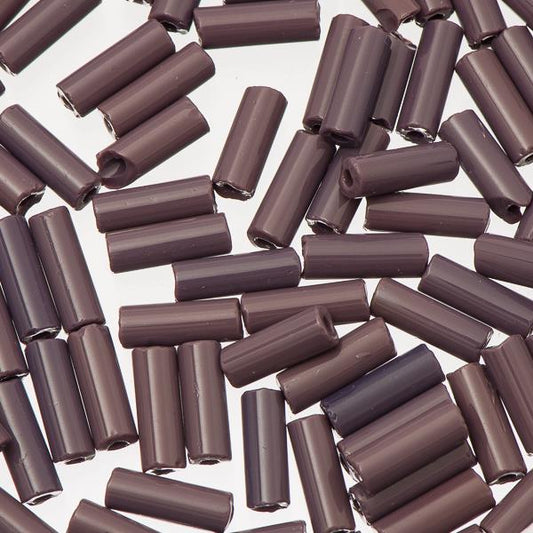 Czech Wampum Beads 10x4mm Opaque Mauve 21g