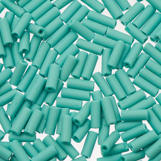 Czech Wampum Beads 8x3mm Matte Turquoise 21g
