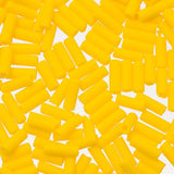 Czech Wampum Beads 8x3mm Matte Yellow 19g