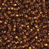 10/0 Czech Seed Beads #028 Silver Lined Brown 22g