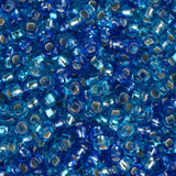 10/0 Czech Seed Beads #037 Silver Lined Aqua Mix 22g