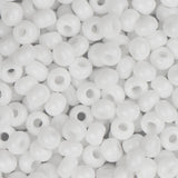 8/0 Perles de Rocailles Tchèques #002 Blanc Opaque 22g
