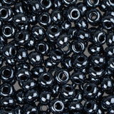 8/0 Perles de Rocailles Tchèques #000 Gunmetal Opaque 22g