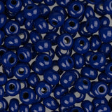 6/0 Perles de rocailles tchèques #076 Opaque Medium Dark Royal Blue 22g