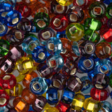 6/0 Perles de rocailles tchèques #030 Argent doublé Multi Mix 22g